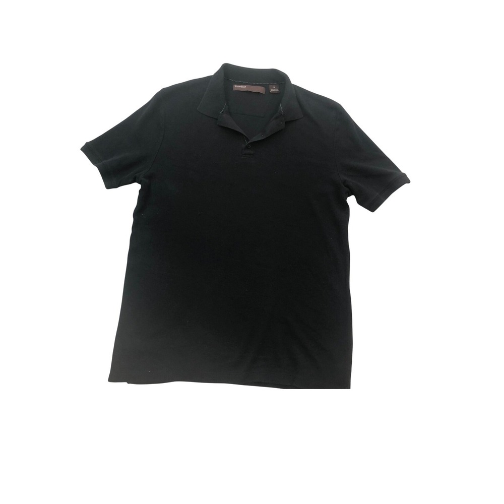 Perry Ellis Mens Polo Shirt Black Short Sleeve Casual Top